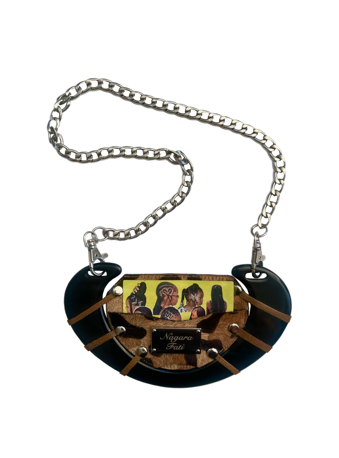 Camo Leopard Crescent Clutch